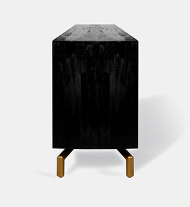 Home Deco and More Flora Mango Wood Iron Buffet Brass Stand, Packshot View