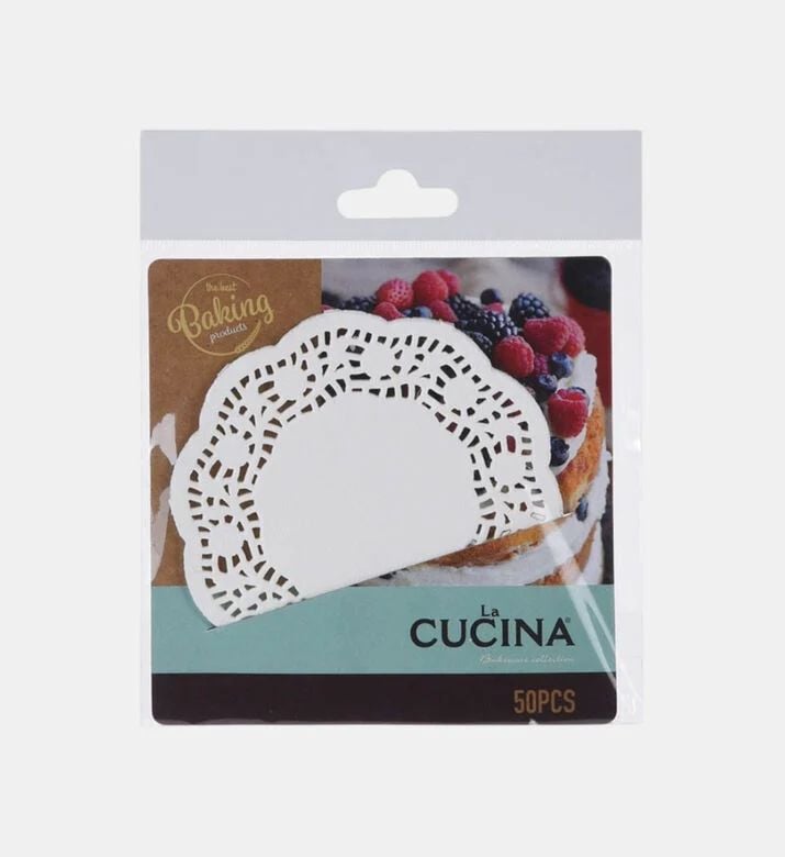 La Cucina Lace Paper Doily Set, White, 10-cm, Packshot View