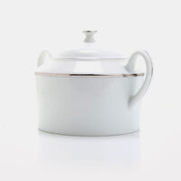 Porcelain Silver Trim Soup Tureen