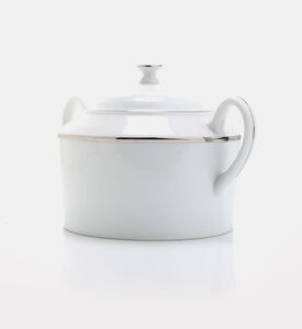 Porcelain Silver Trim Soup Tureen