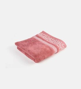 Cannon Patterned Border Cotton Bath Towel, Pink, 50x100-cm, Packshot View