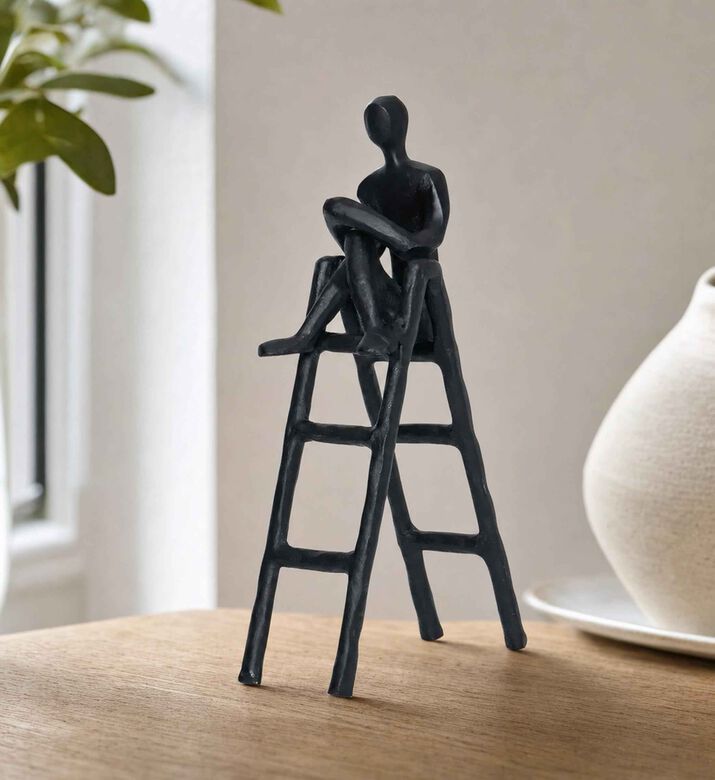 Home Deco and More Ladder Seat Figurine Sculpture, Model View